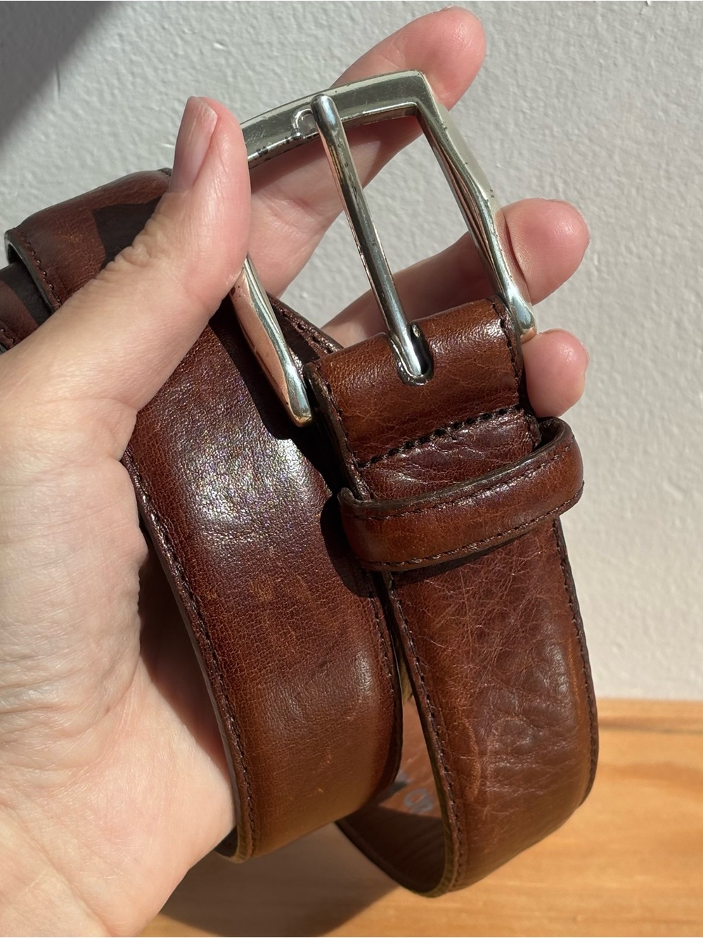 Brighton Leather Dress Belt Mens Brown USA Classic Western Everyday Dad Sz 40